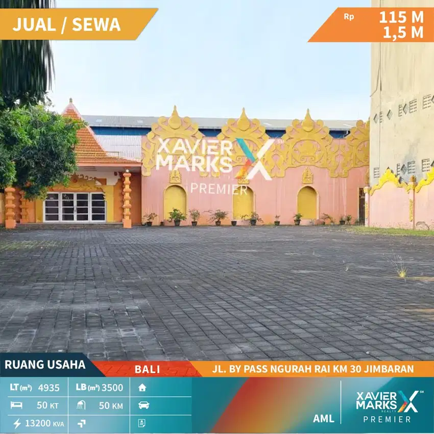Dijual Ruang Usaha Strategis di Jl By Pass Ngurah Rai Jimbaran Bali