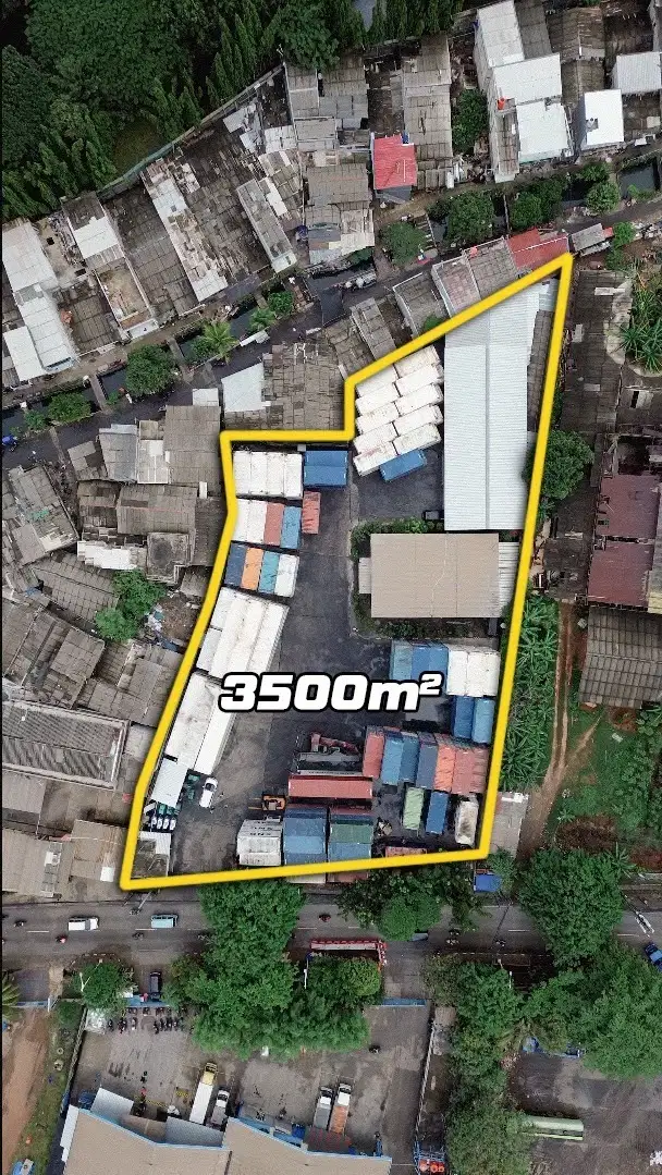 Tanah Pegangsaan Dua Kelapa Gading 3500m, ada bangunan kantor