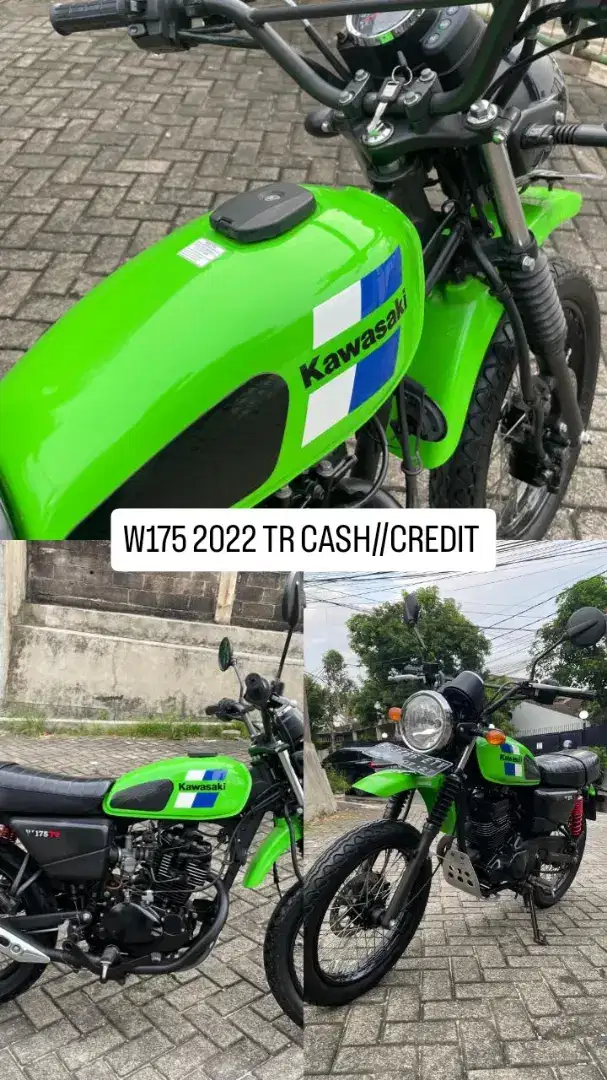KAWASAKI W175 2022 TYPE TR DP HANYA 2 JUTA PLAT B DEPOK UNIT GRESS