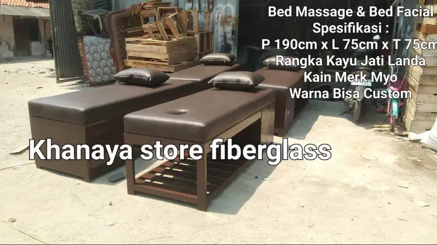 Ranjang terapis kayu jati asli kuat/Bed massage/Tempat tidur spa baru