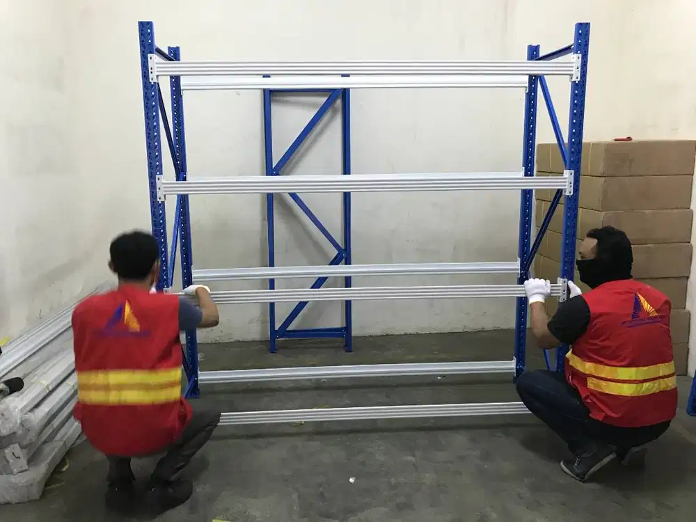 RAK SHELVING AMBALAN KAPASITAS 250KG - 500KG PER LEVEL SIAP KIRIM