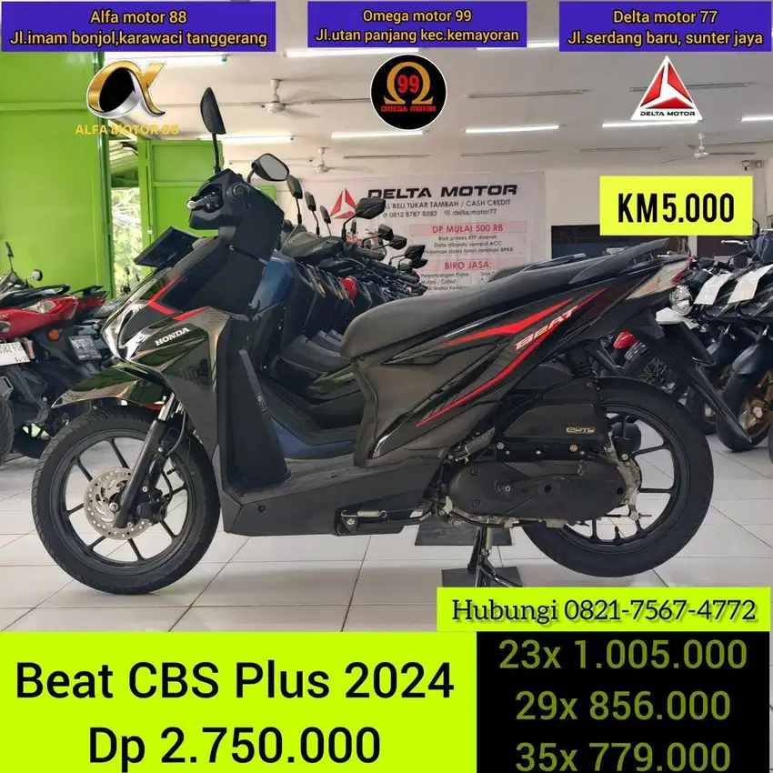Beat CBS PLUS 2024 (Motor Bekas Berkualitas)