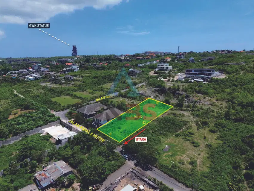 Dijual tanah full ocean view di Jimbaran / Kawasan bukit bintang