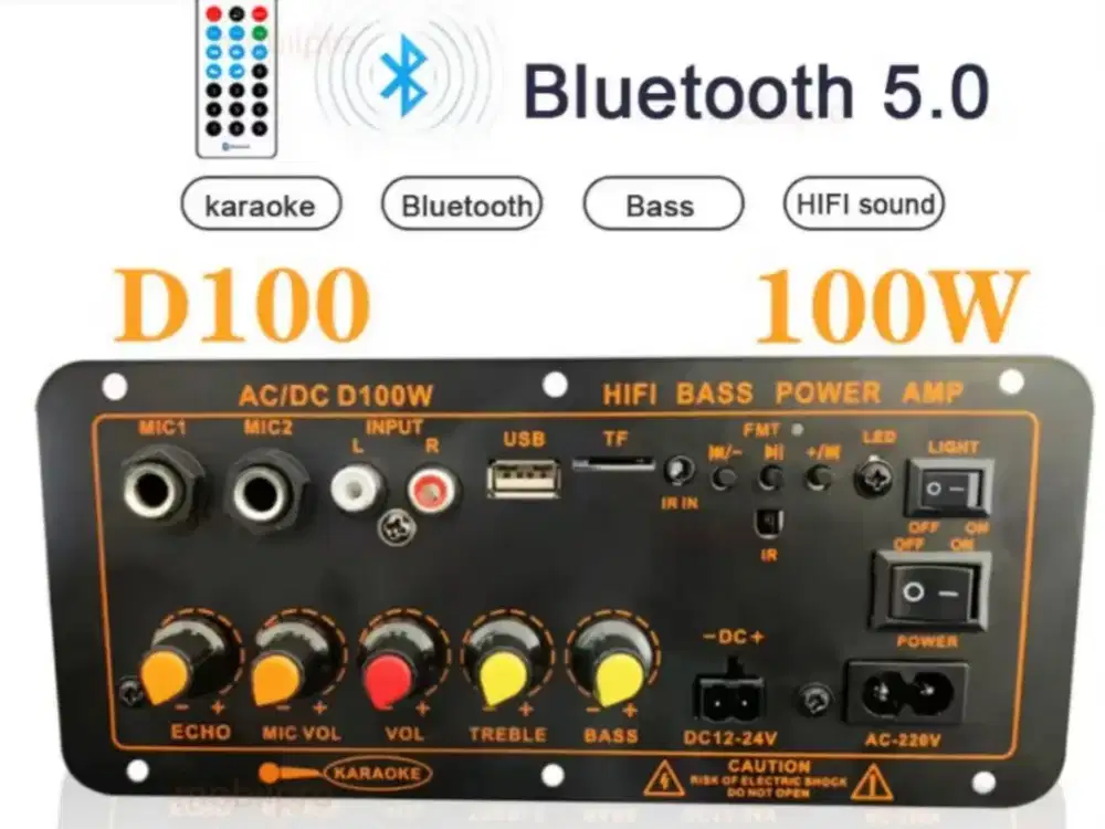 Ampli D100 600wat kuat angkat salon 15inc