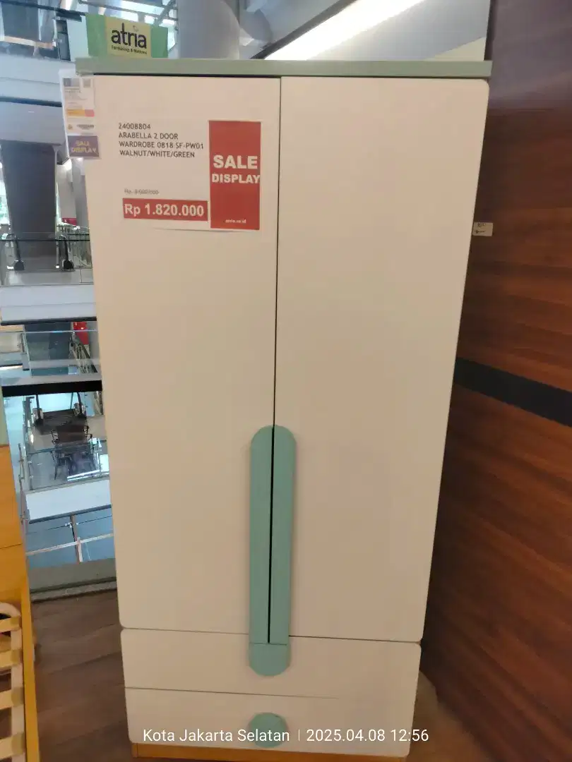 (Ex-Display) Lemari Wardrobe 2 Pintu Arabella