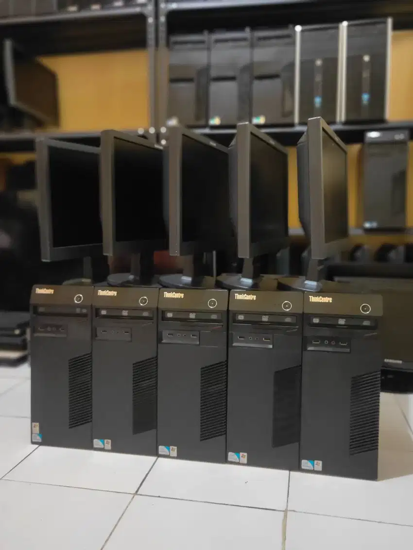 Set Komputer Built Up Lenovo, Intel Core2Duo E7500, Monitor 19 Inch