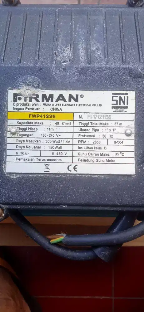 Pompa Air Steenless steel merk FIRMAN