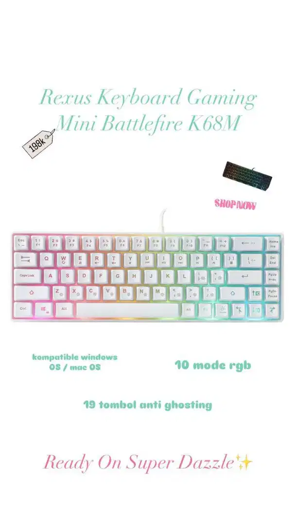 Keyboard rexus K68M