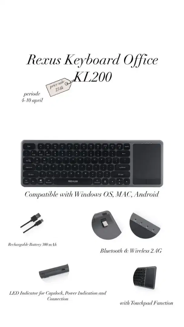 Keyboard rexus KL200