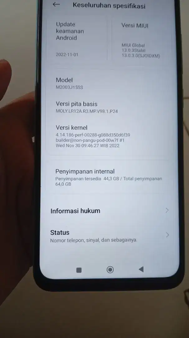 Redmi note 9 full set