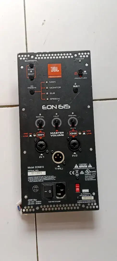 module input dan pream jbl eon 615