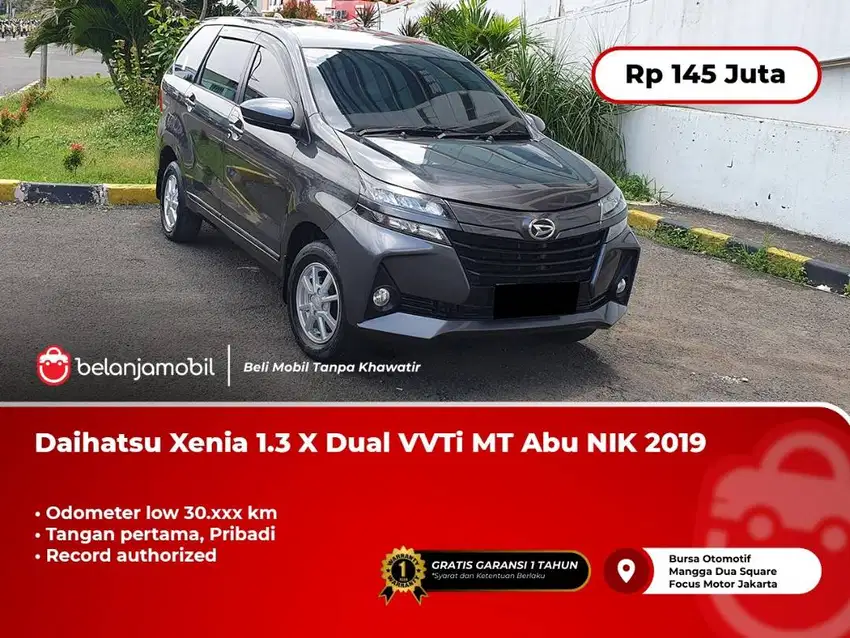 [ LOW KM ] Daihatsu Xenia 1.3 X Dual VVTi MT Manual Abu 2019/2020