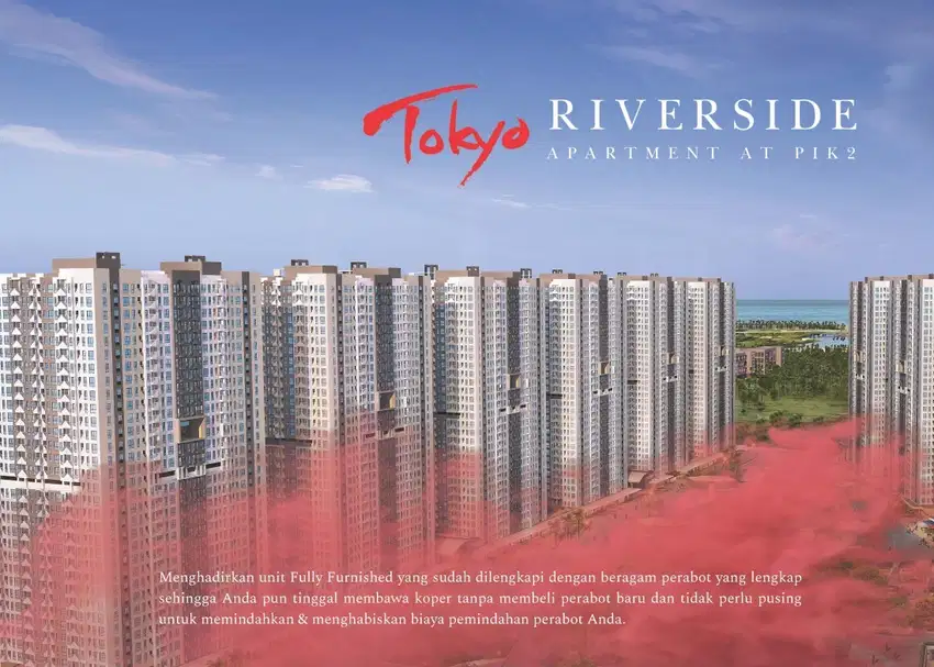 Disewa Apartemen Tokyo Riverside Pik2 Tipe Connecting Kosong Ada Ac