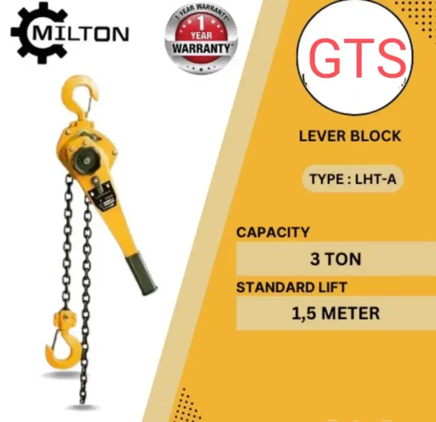 LEVER BLOCK TYPE LHT-A CAP. 3 TON X 1,5 METER