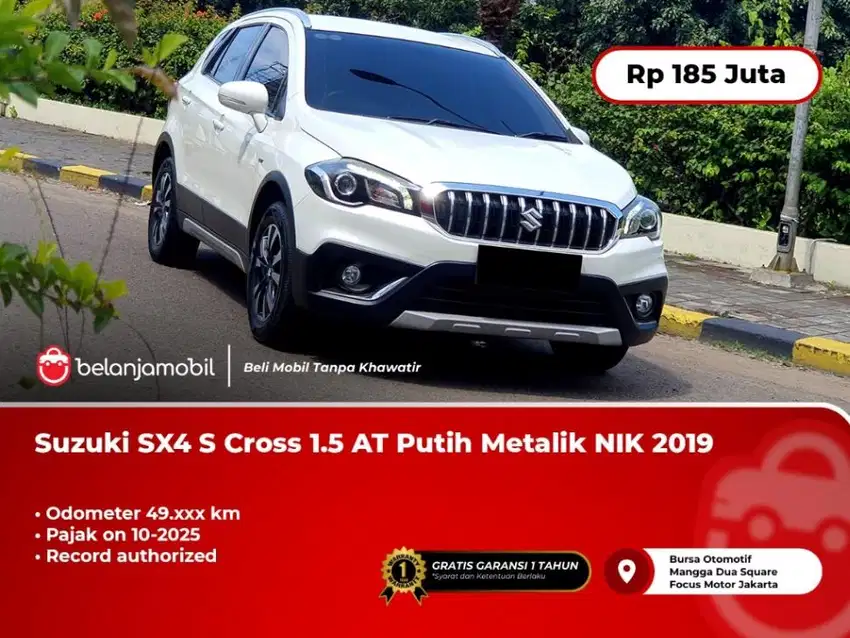 [ LOW KM ] Suzuki SX4 SX 4 S-Cross S Cross 1.5 AT Putih NIK 2019/2020
