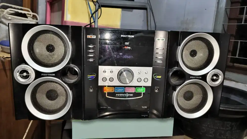 Polytron XL-2900 mini compo stereo radio tape karaoke Hifi Bazzoka USB