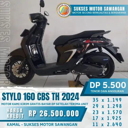 syarat cukup ktp dan kk aja guys stylo 160 Cbs th 2024 second