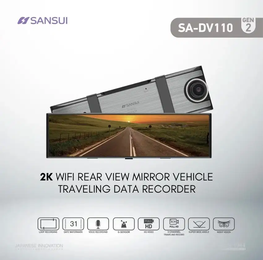 Dashcam Sansui DVR 3 Camera