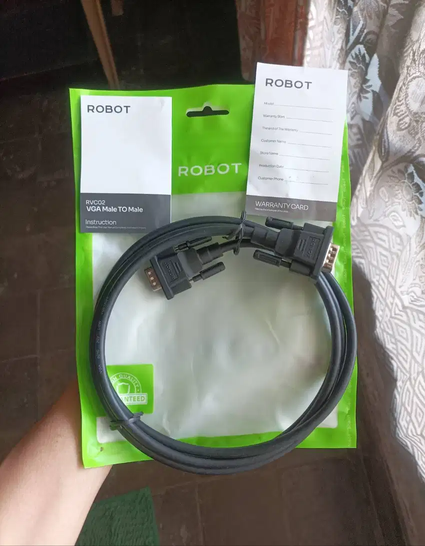 GRATIS Kabel VGA Male to Male 2 Meter ROBOT