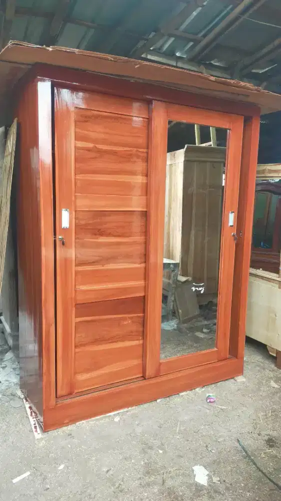 Lemari pintu2 jumbo sliding kayu jati