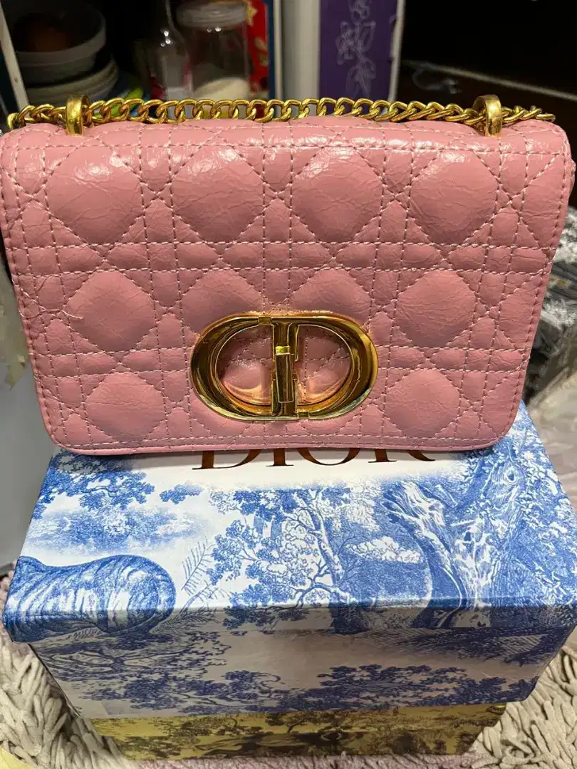 Preloved Tas Dior Caro Pink