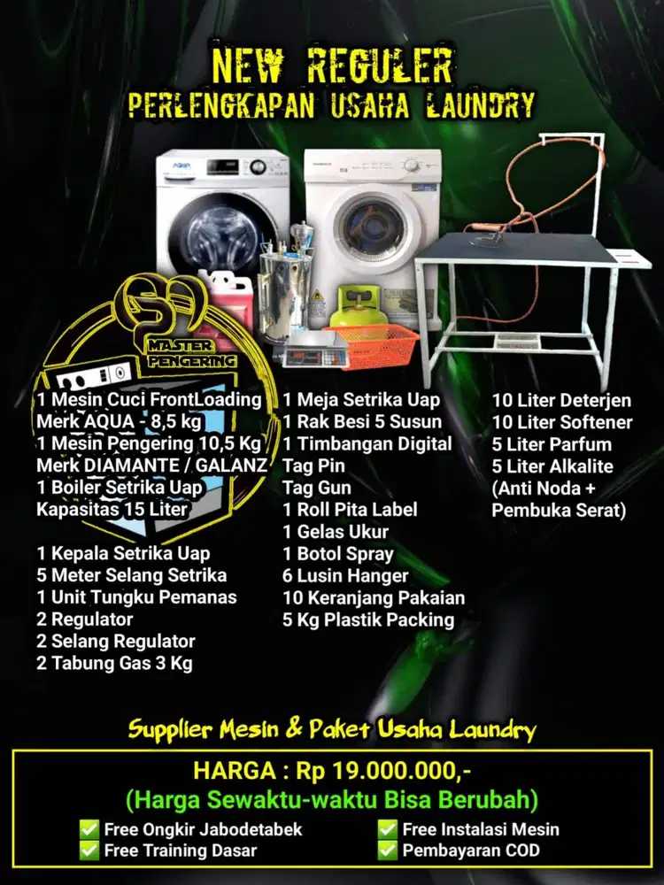 PAKET LENGKAP USAHA LAUNDRY