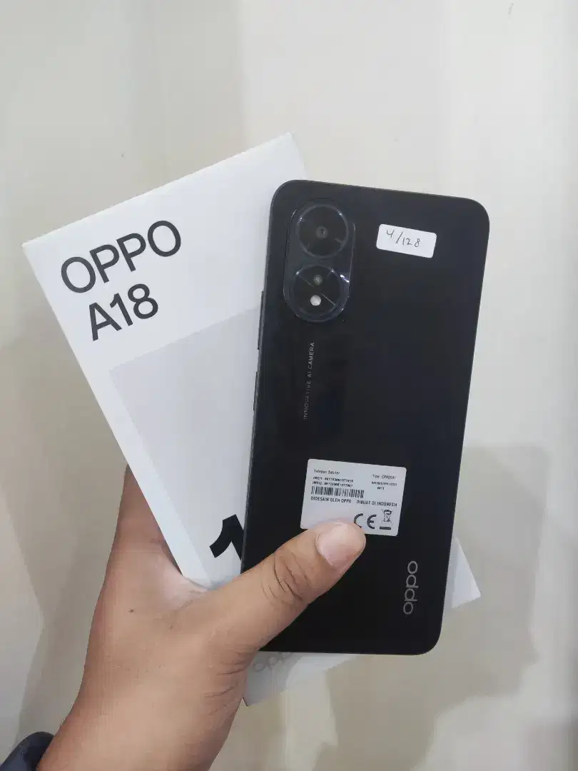 Oppo a18 ram 4/128 second