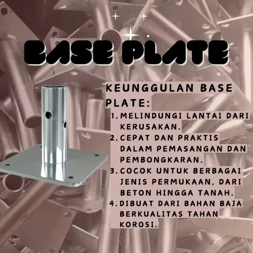 Jackbase scaffolding atau kaki scafolding