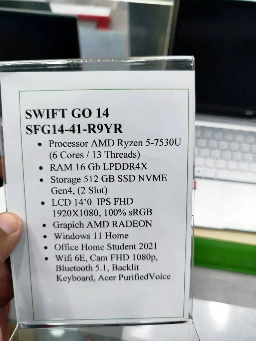 Notebook acer Swift go 14