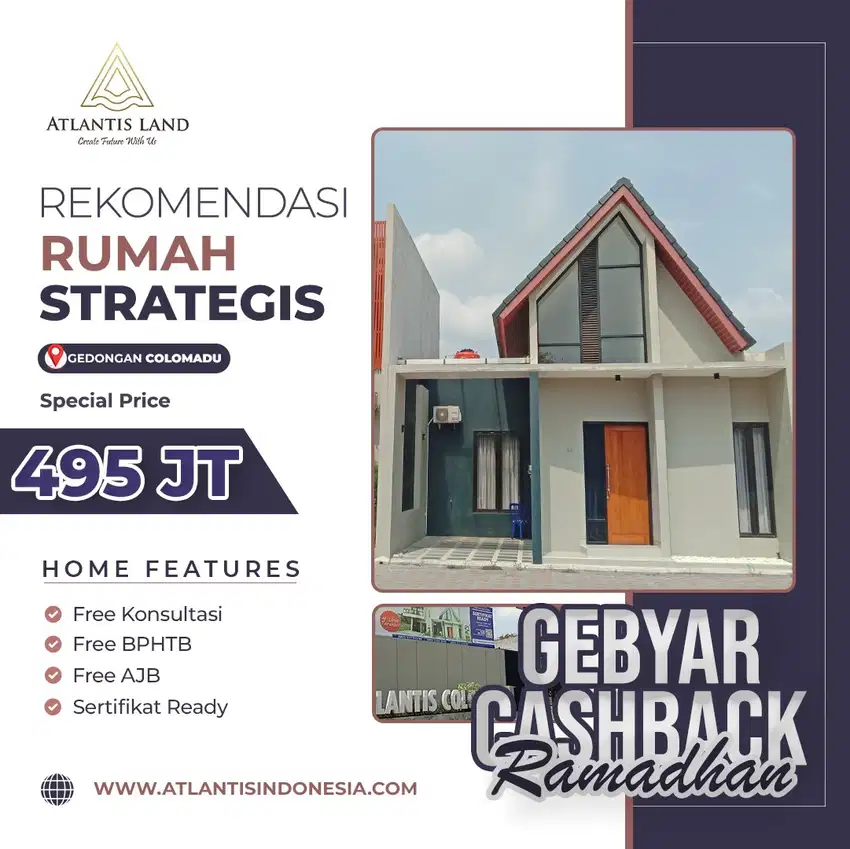 RUMAH CLUSTER ELITE DI COLOMADU DEKAT KAMPUS UMS
