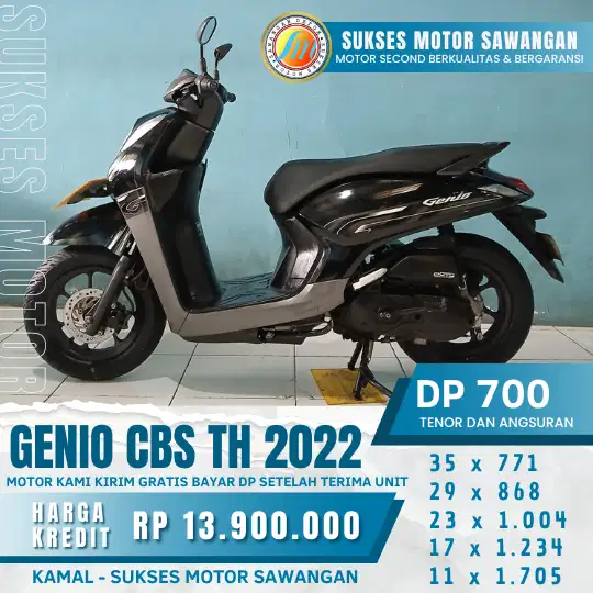 Super murah guys GENIO CBS TH 2022 Plat DEPOK Dp cuman 700 ribu