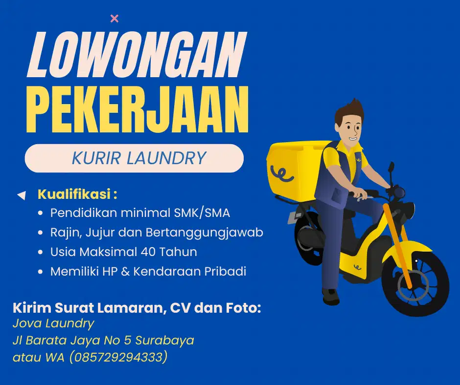 Lowongan Kerja Kurir Antar Jemput Laundry