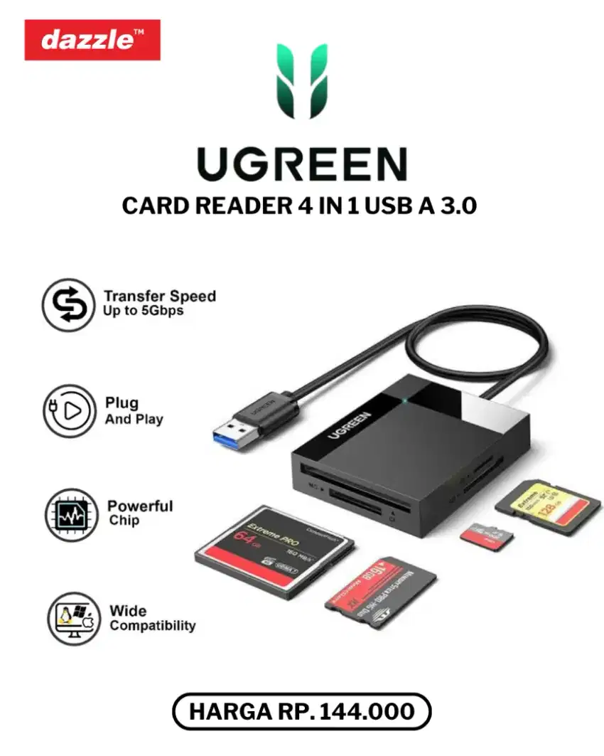 UGREEN CARD READER 4 IN 1 USB 3.0