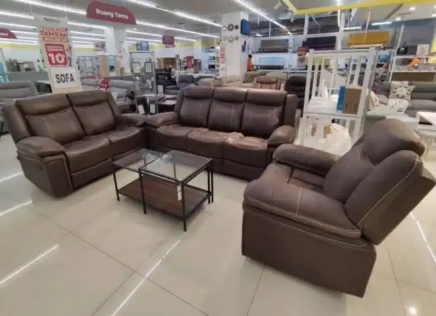 Sofa set recliner free pengiriman dan pemasangan