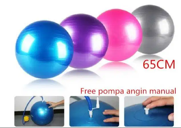 Gym Ball Size 65cm Bola Fitness Yoga Bonus Pompa Angin 65 cm Gymball