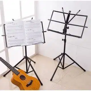 Taffstudio Tripod Music Stand Lipat Partitur Dudukan Buku Musik Konser