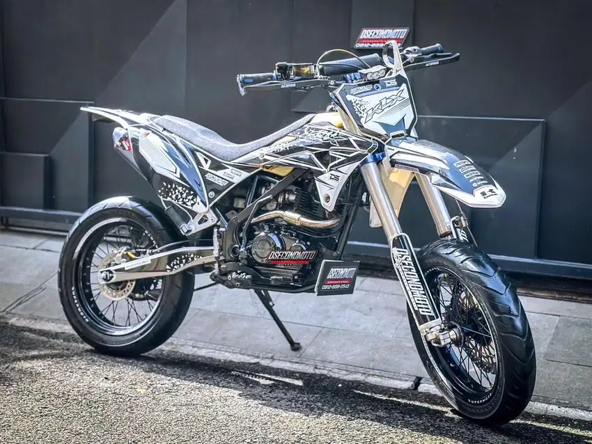KAWASAKI DTRACKER 150 FULL MODIF SUPERMOTO USD REAL JUMP