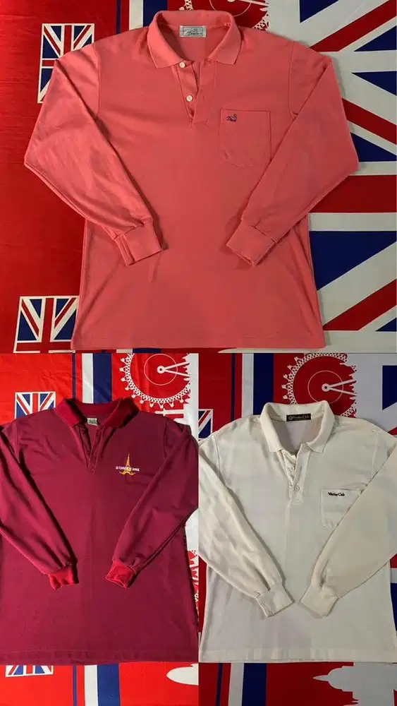 Obral 3 baju 100rb polo shirt baju kerah lengan panjang