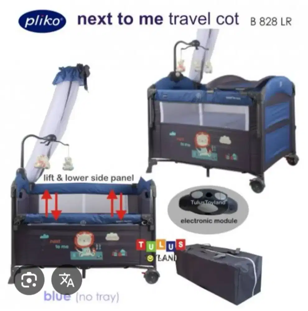 JUAL RUGI  KONDISI MASIH BARU 1x PAKAI Tempat Tidur Bayi Pliko Lengkap