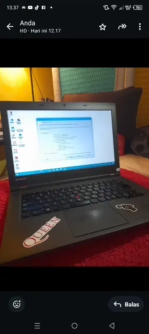 Laptop Lenovo core I3  msh mulus normal
