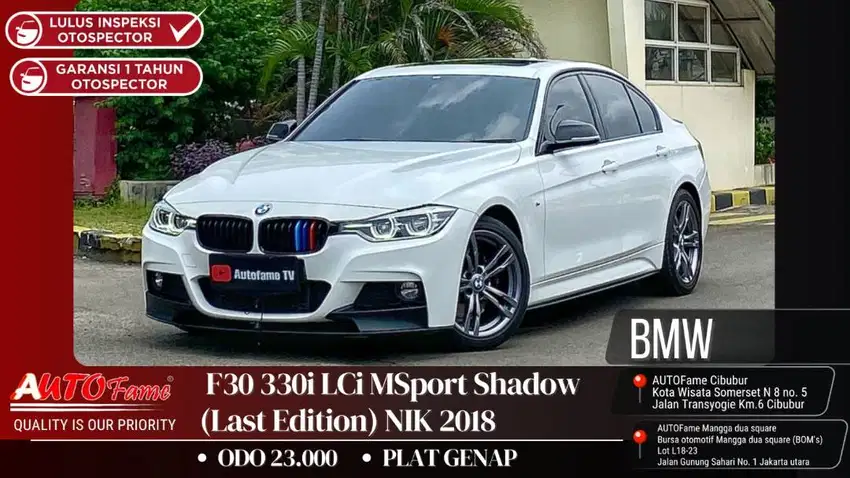 ODO 23RB BMW F30 330i LCi MSport Shadow (Last Edition) Fullspec