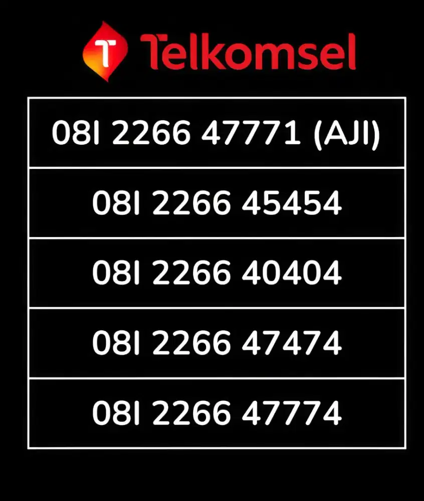 Nomer Cantik Telkomsel Super Rapi