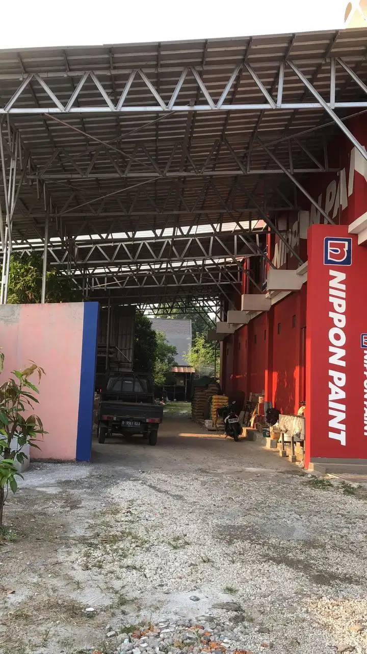 DiJual /Sewa  Gudang + Mess 2.5 lantai siap pakai  akses kont 40 ft