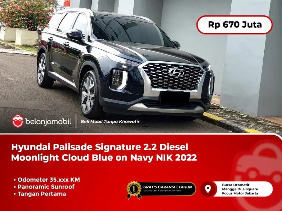 [ PANORAMIC ] Hyundai Palisade Signature 2.2 Diesel Blue 2022/2023