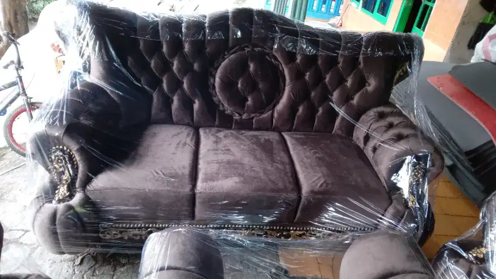 Sofa Kepang/Sofa Kancing Fiber Type 321 + Meja GRATIS ONGKIR