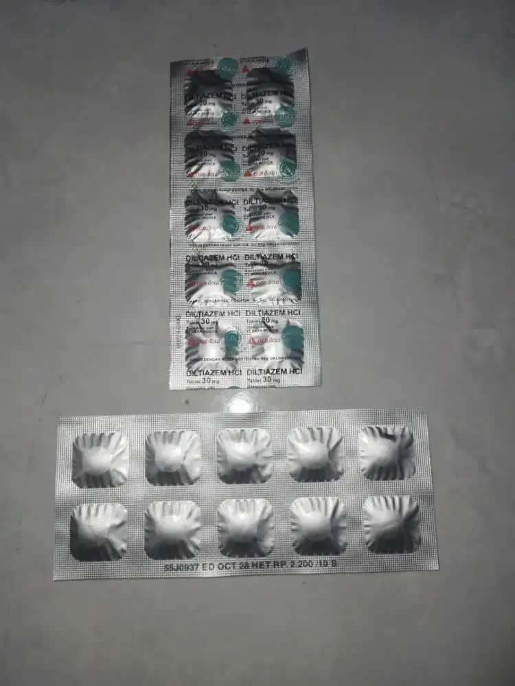 Penurun Darah tinggi merk diltiazem ada 50lembar, bisa nego