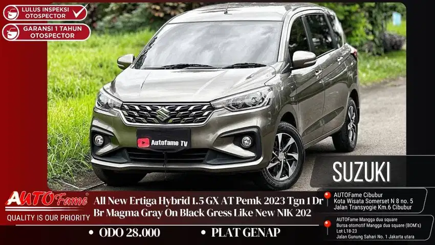 Suzuki All New Ertiga Hybrid 1.5 GX AT Pemk 2023 Tgn 1 Dr Br Magma Gr