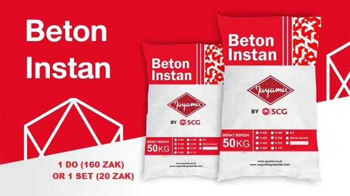BETON INSTAN JAYAMIX SCG KEMASAN ZAK BERBAGAI MUTU