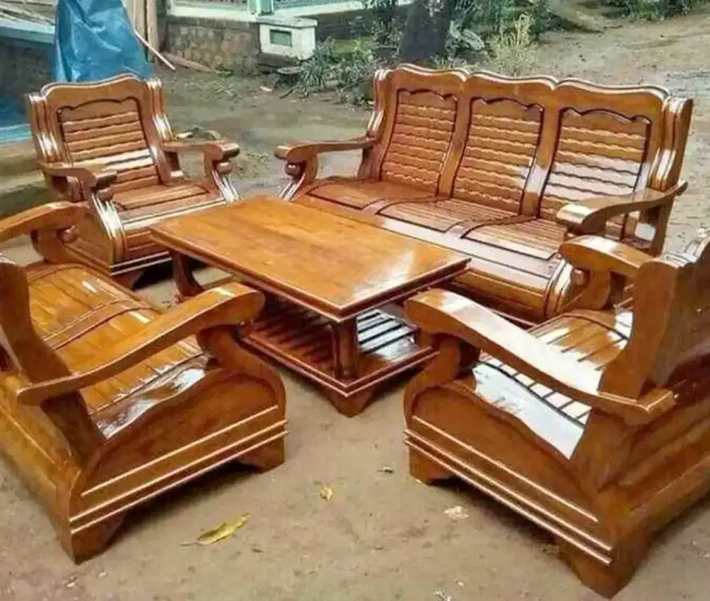 Kursi Tamu Gajah Motif Terbaru Kayu Jati Finishing Alusan Terlaris