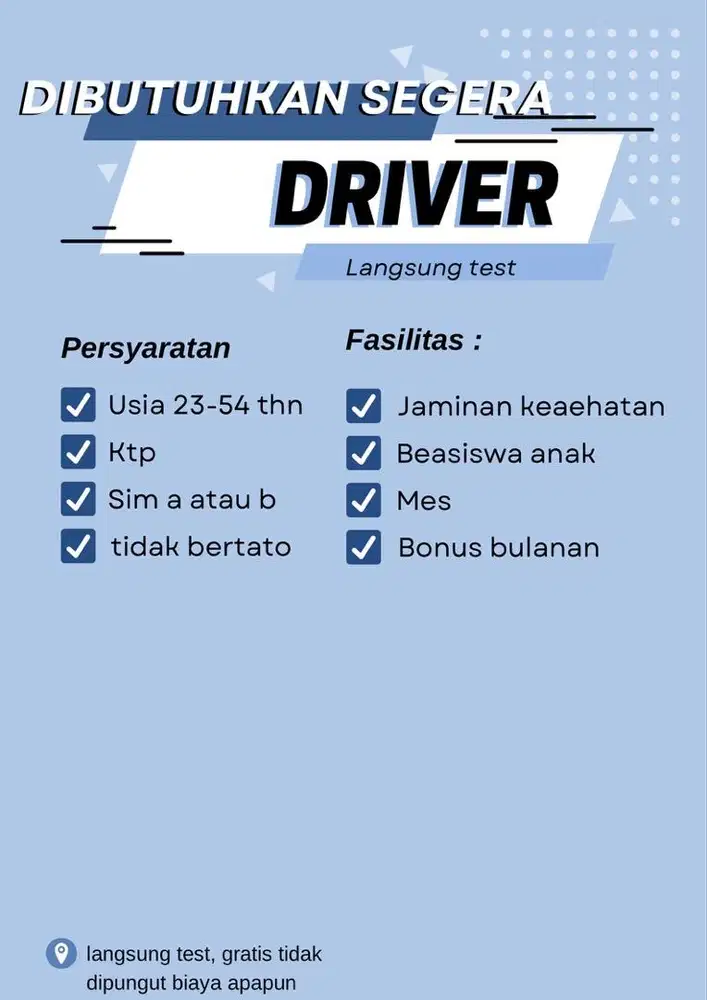 Lowongan driver